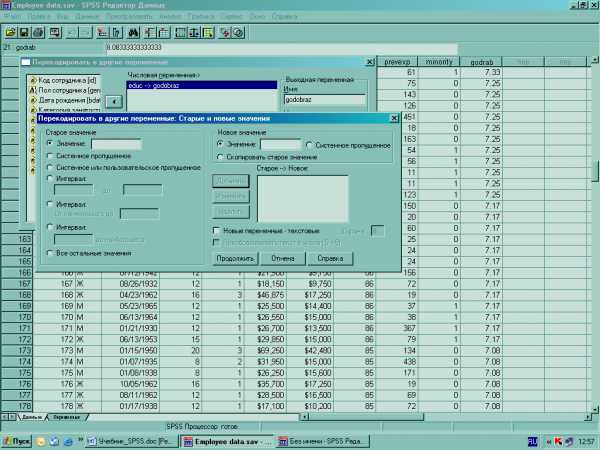 Редактор данных spss создает файл в формате